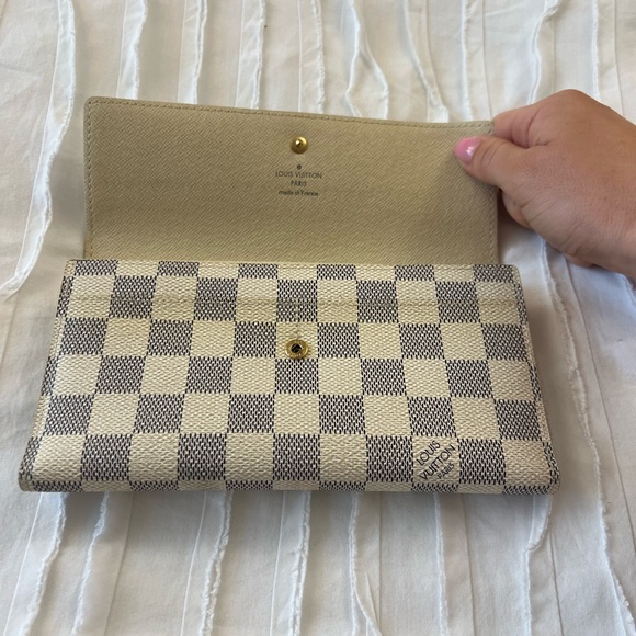 Louis Vuitton Large Tri Fold International Long Wallet Damier Azur Porte Tresor - Picture 2 of 7